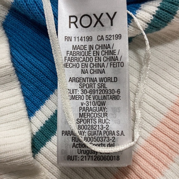 Roxy Extra Topical Love off The Shoulder Crop Top-Small - Picture 7 of 8